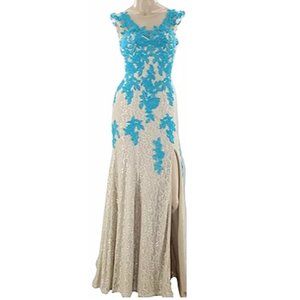 Jovani Nude Lace Gown